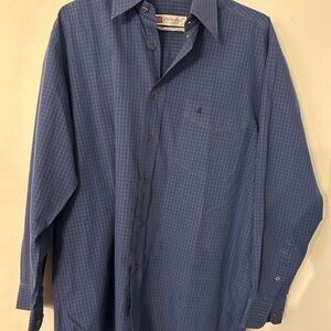 Classic Blue Checkered Men's Shirt JL of London